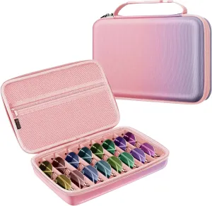 Fintie Travel Sunglasses Organizer Case with 8-Slot Adjustable Compartments, Hard EVA Eyeglasses Storage Bag for Men Women