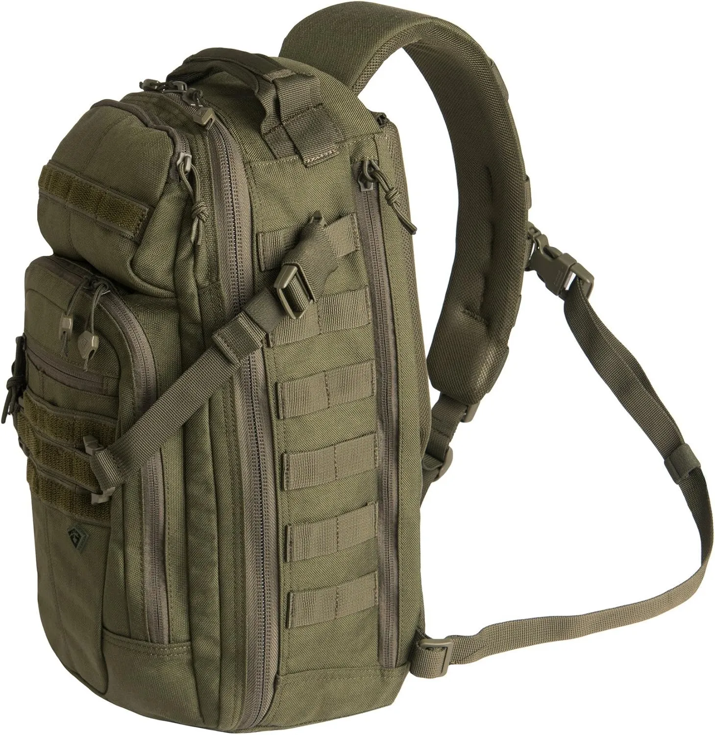 First Tactical Crosshatch Sling Backpack 19L, Military-Grade, Tactical Shoulder Sling Go Bag for Men and Women