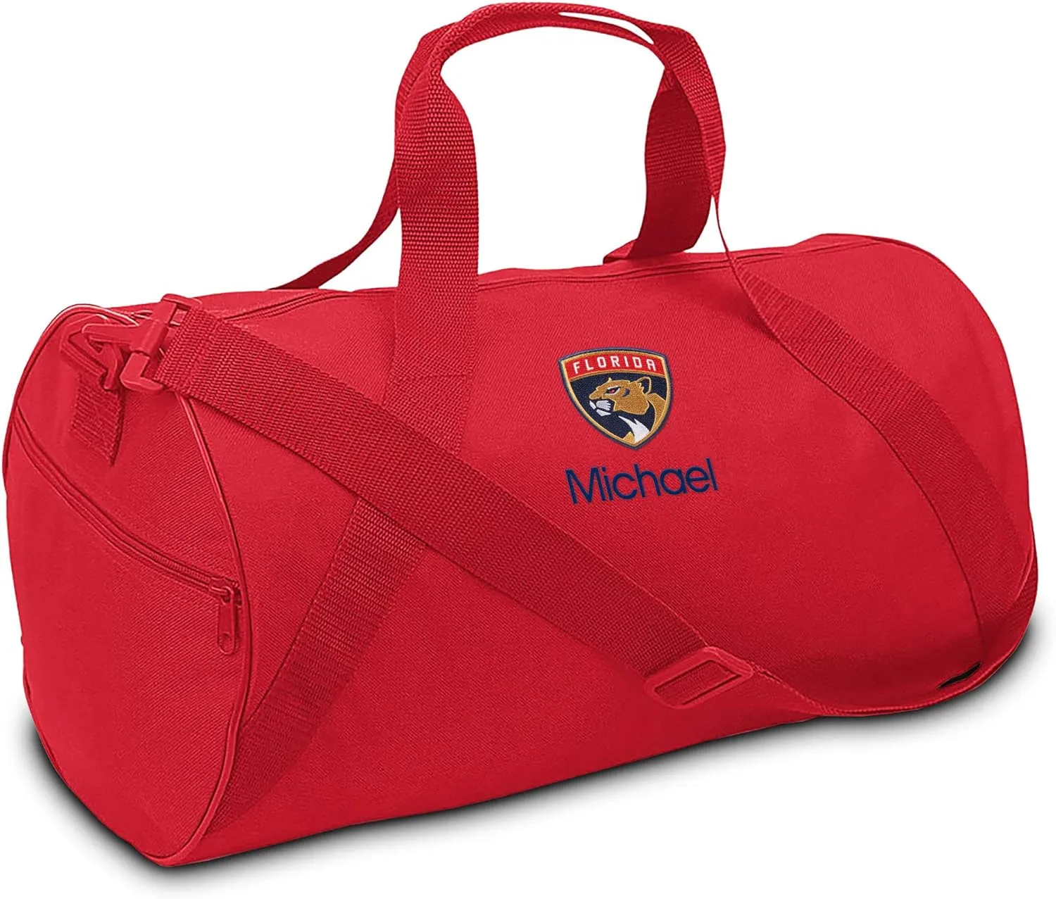 Florida Panthers Personalized Youth Duffel Bag (Red)