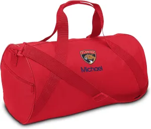 Florida Panthers Personalized Youth Duffel Bag (Red)