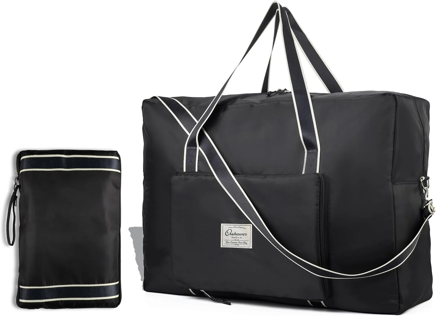 Foldable Travel Bag, 60L Large Duffel Bag, Lightweight Packable Carry on Bag Water-proof & Tear Resistant Duffel Bag