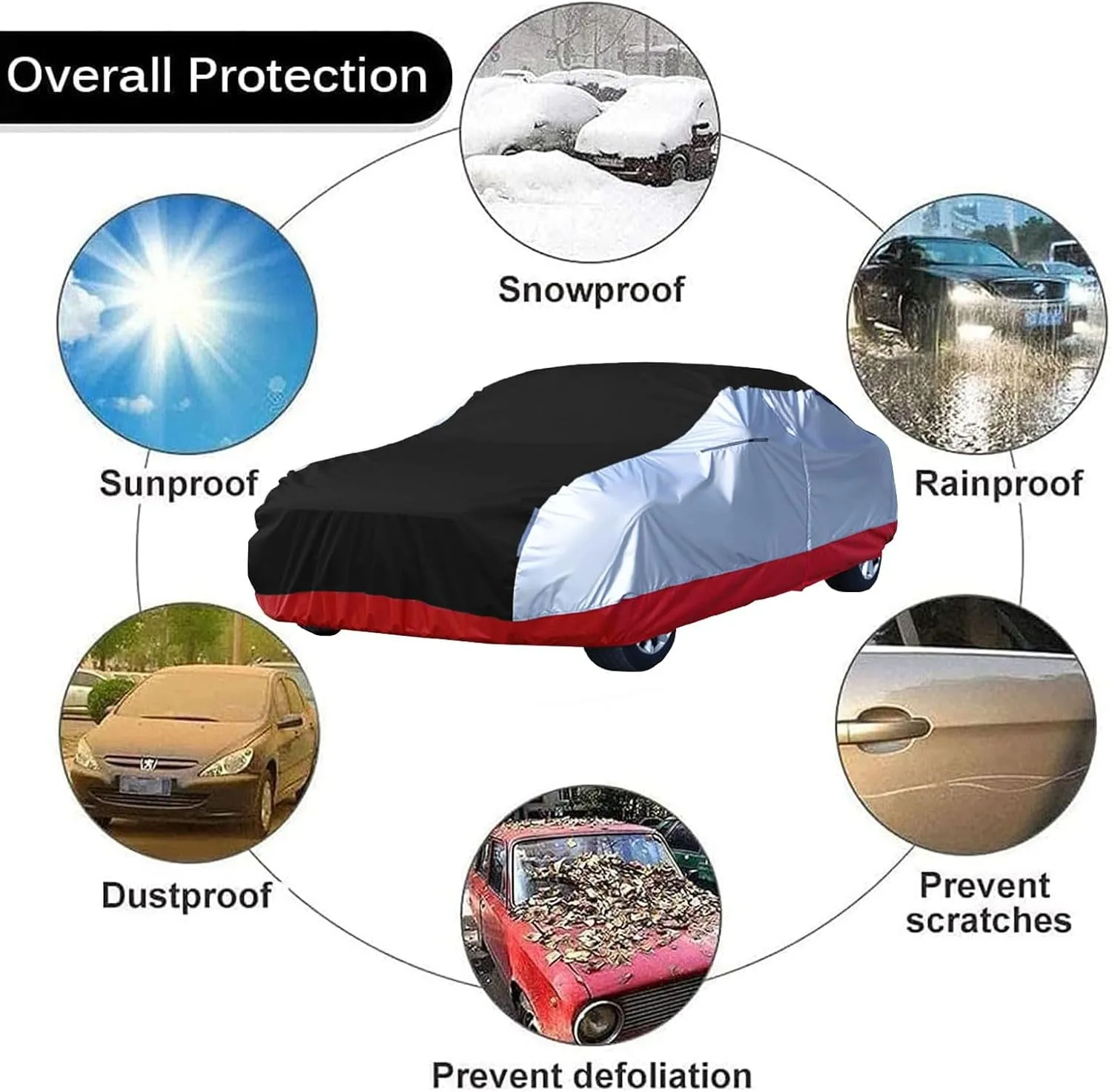 for Mazda Biante 2008-2018 Car Cover, Waterproof Breathable Outdoor Full Cover, Anti-Scratch Anti-UV