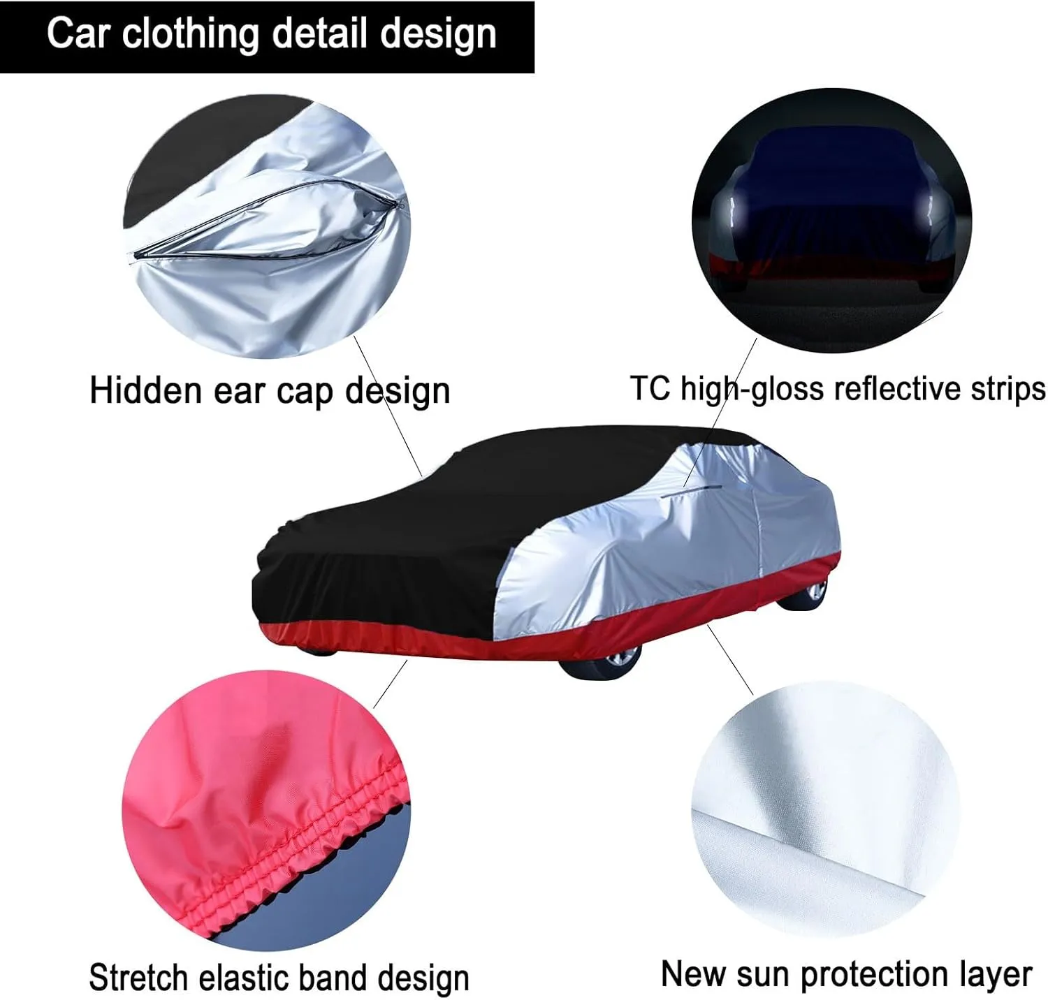 for Mazda Biante 2008-2018 Car Cover, Waterproof Breathable Outdoor Full Cover, Anti-Scratch Anti-UV