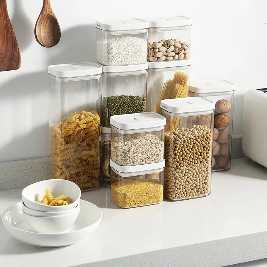FreshKeep Eco-Stack: Sustainable Airtight Food Preservation System