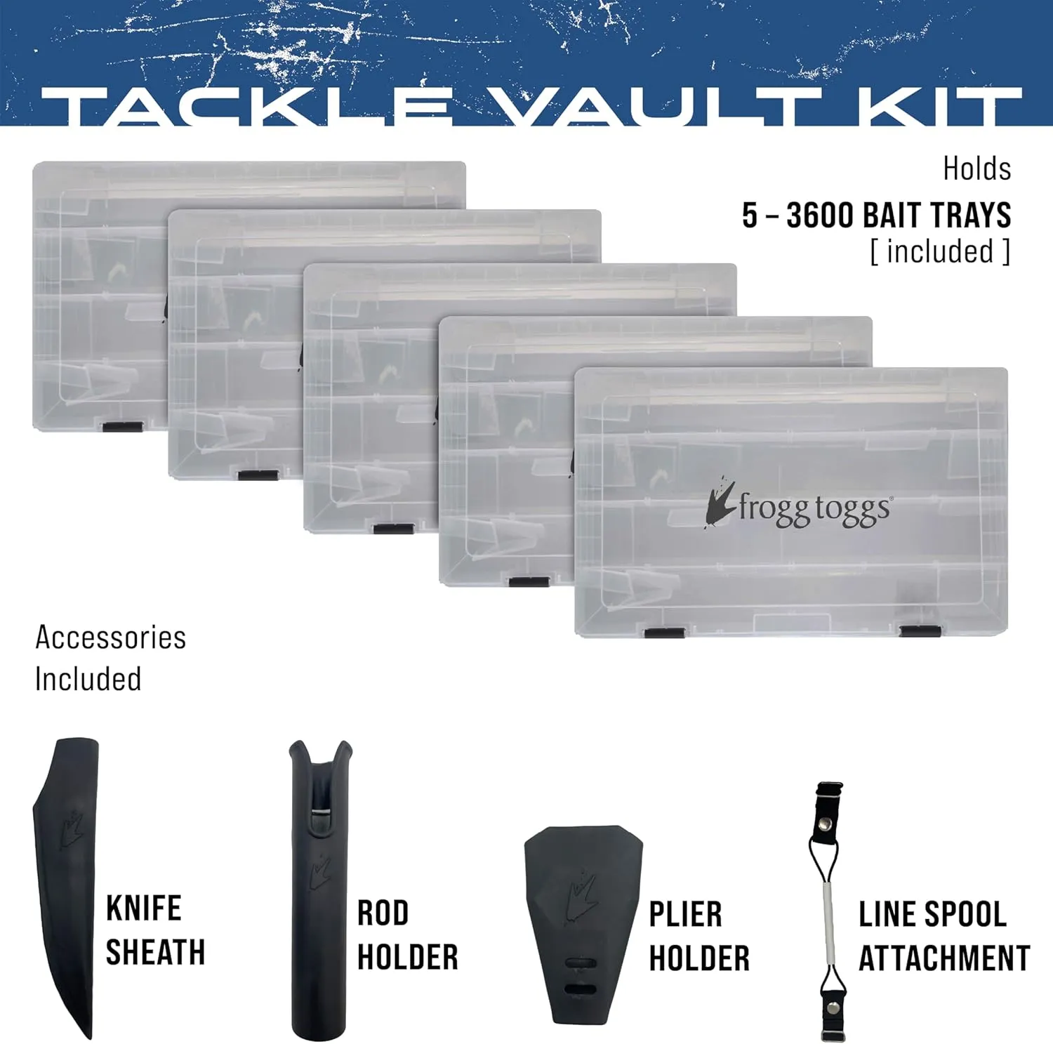 FROGG TOGGS EVA Tackle Vault, Lightweight, Customizable Fishing Tackle Bag