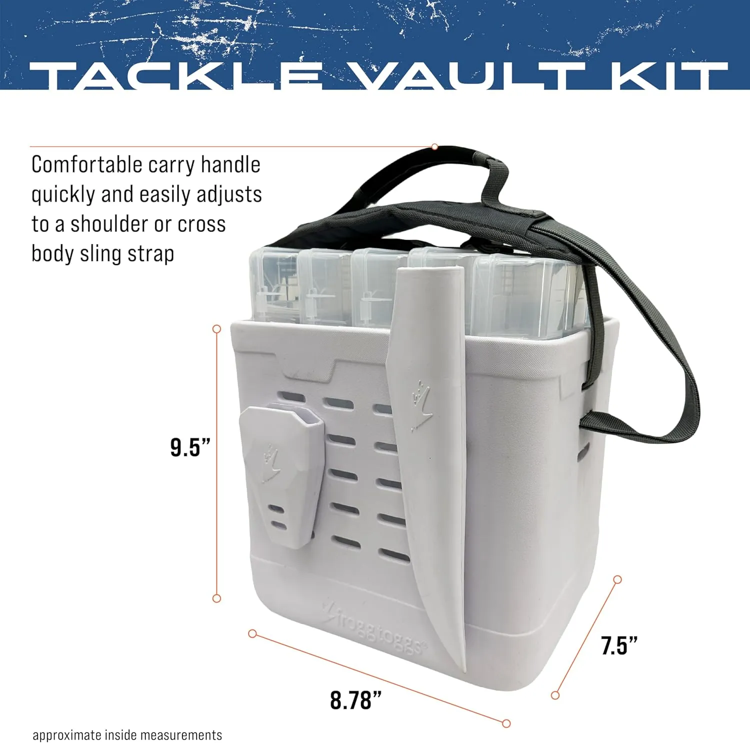 FROGG TOGGS EVA Tackle Vault, Lightweight, Customizable Fishing Tackle Bag