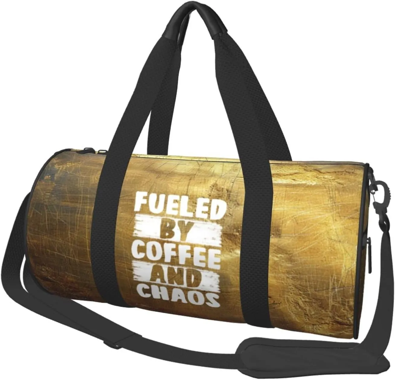 Fueled By Coffee And Chaos Duffel Bag Gym Bag Travel Sports Tote Large Foldable Beach Swim Yoga3