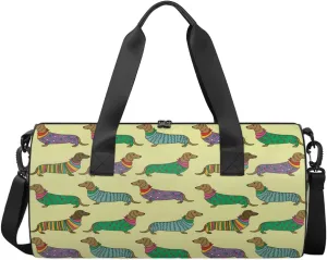 Funny Animal Dog Sports Duffel Bag, Gym Tote Bag Waterproof Weekender Travel Bag for Overnight Travel Luggage Workout Women Men（Dog）
