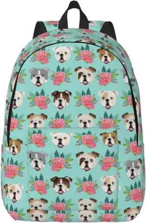 Funny English Dog print Duffel Bag, Lightweight Duffel Bag, Casual Backpack, 17.7 x 6.3 x 12.2 inches