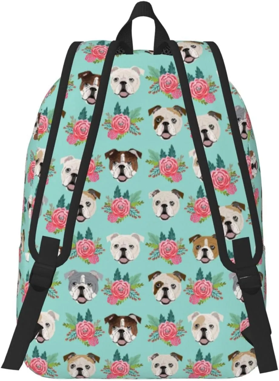 Funny English Dog print Duffel Bag, Lightweight Duffel Bag, Casual Backpack, 17.7 x 6.3 x 12.2 inches
