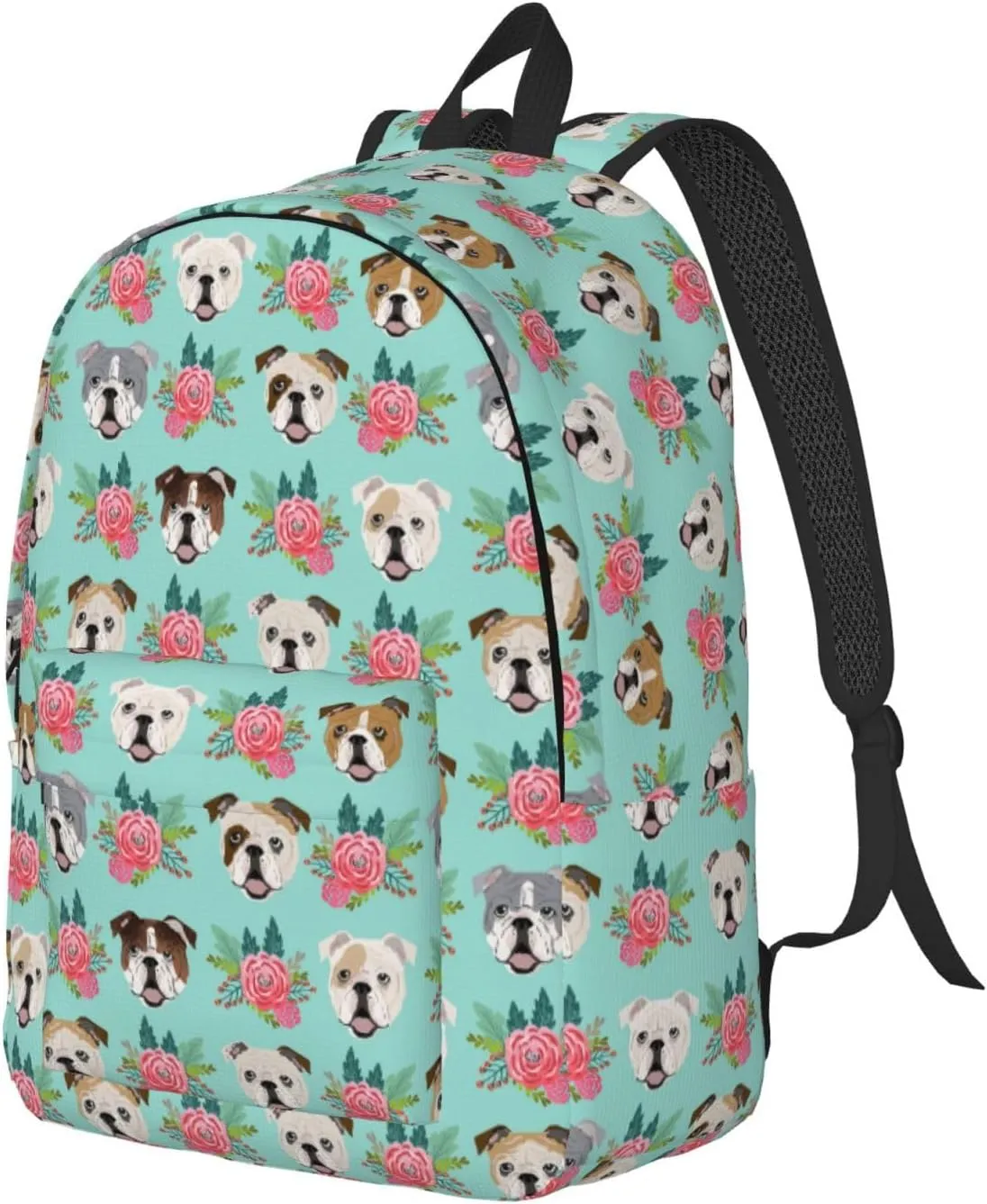 Funny English Dog print Duffel Bag, Lightweight Duffel Bag, Casual Backpack, 17.7 x 6.3 x 12.2 inches