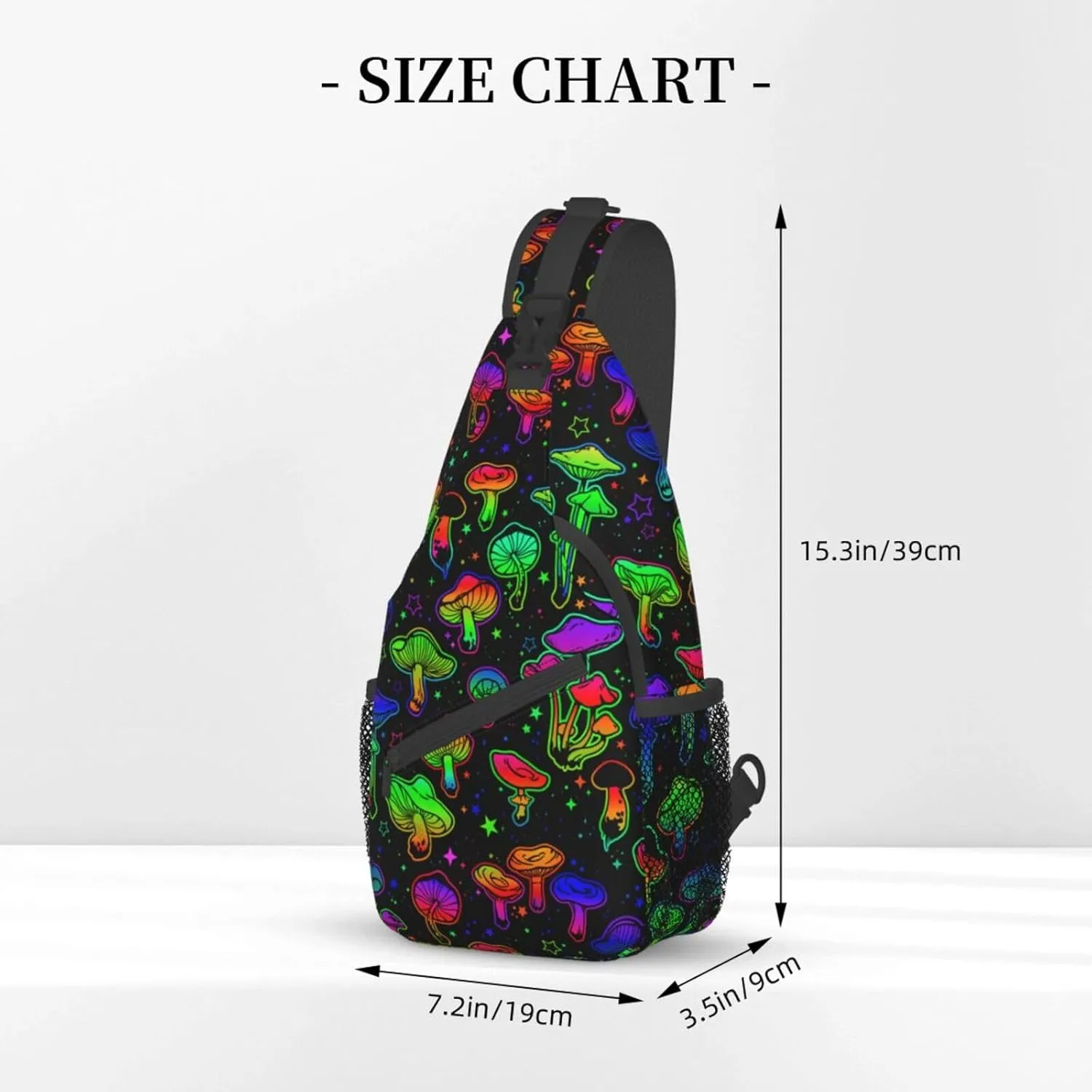 Funny Mushroom Crossbody Bag Mushroom Shoulder Bag Backpack Plant Sling Bag Chest Casual Daypack for Outdoor