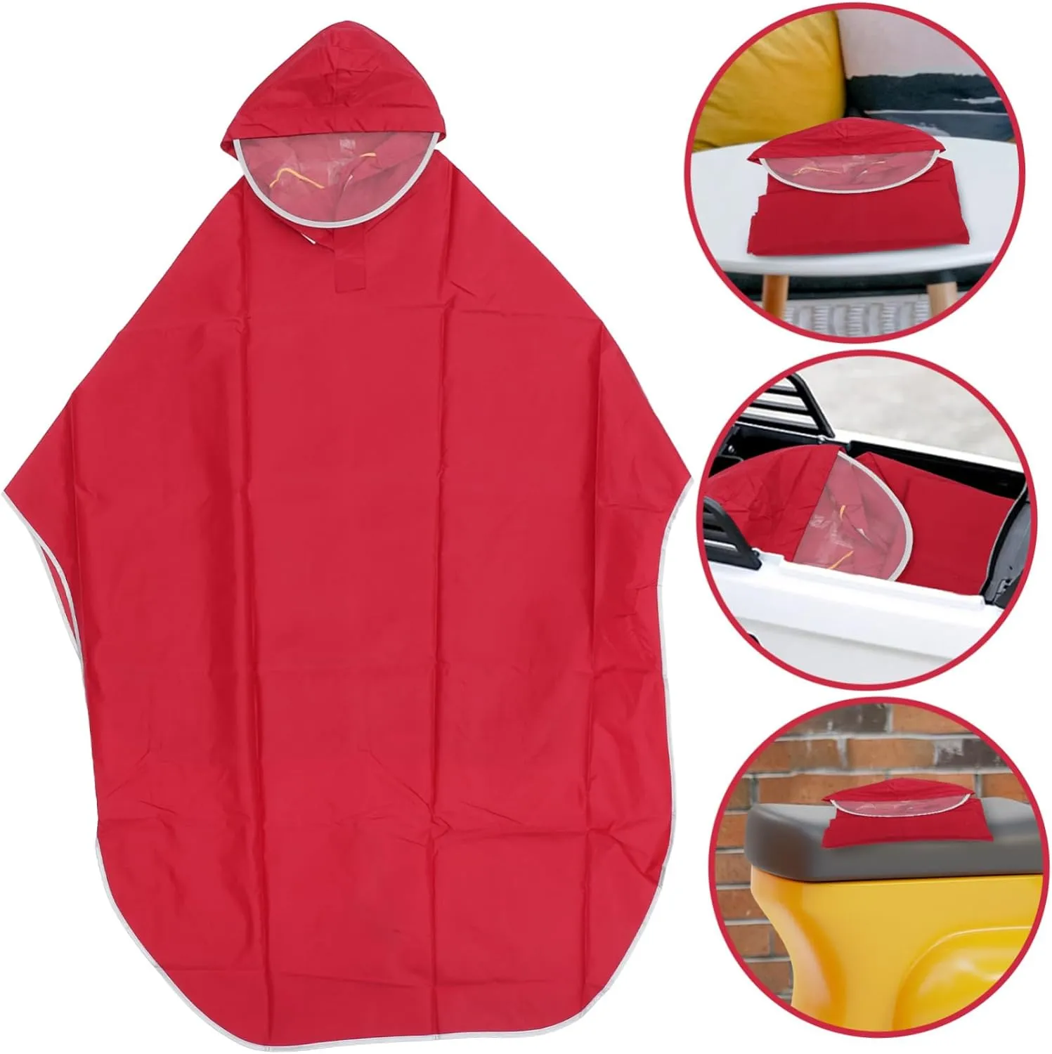 GALPADA Scooter Cover Hooded Ain Coat Cycling Rain Cape Raincoat Bike Poncho