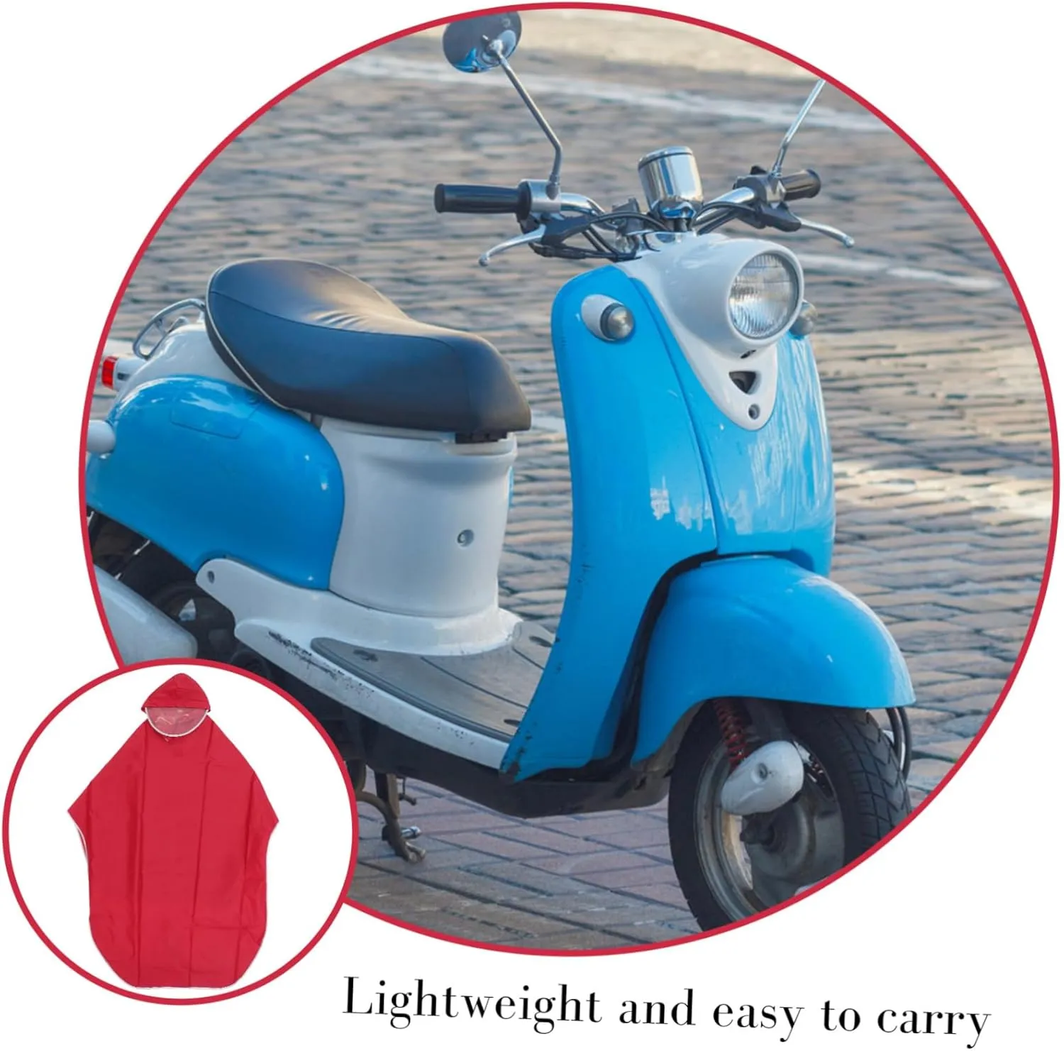 GALPADA Scooter Cover Hooded Ain Coat Cycling Rain Cape Raincoat Bike Poncho