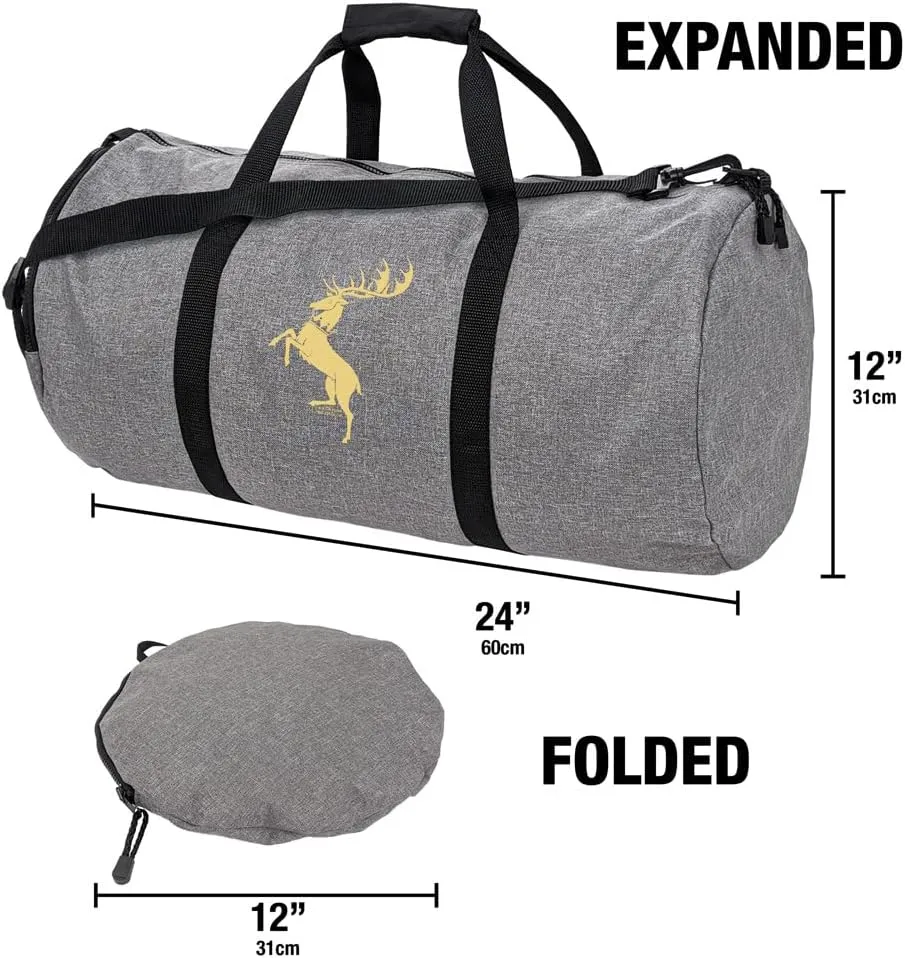 Game of Thrones Baratheon Sigil Lightweight Duffel Bag for Sports and Gym Packable for Travel
