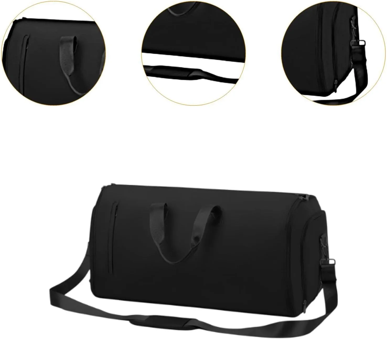 Garment Bag Large Capacity Business Travel Bag for Outdoor for Men Women Camping, Black