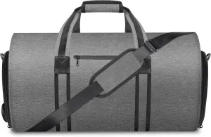 Garment Bags for Travel, Convertible Carry on Garment Duffel Bag Suit Bag with Shoe Compartment for Men Women Travel, 2 in 1 Hanging Suitcase Weekend Bag Flight Bag MIYCOO