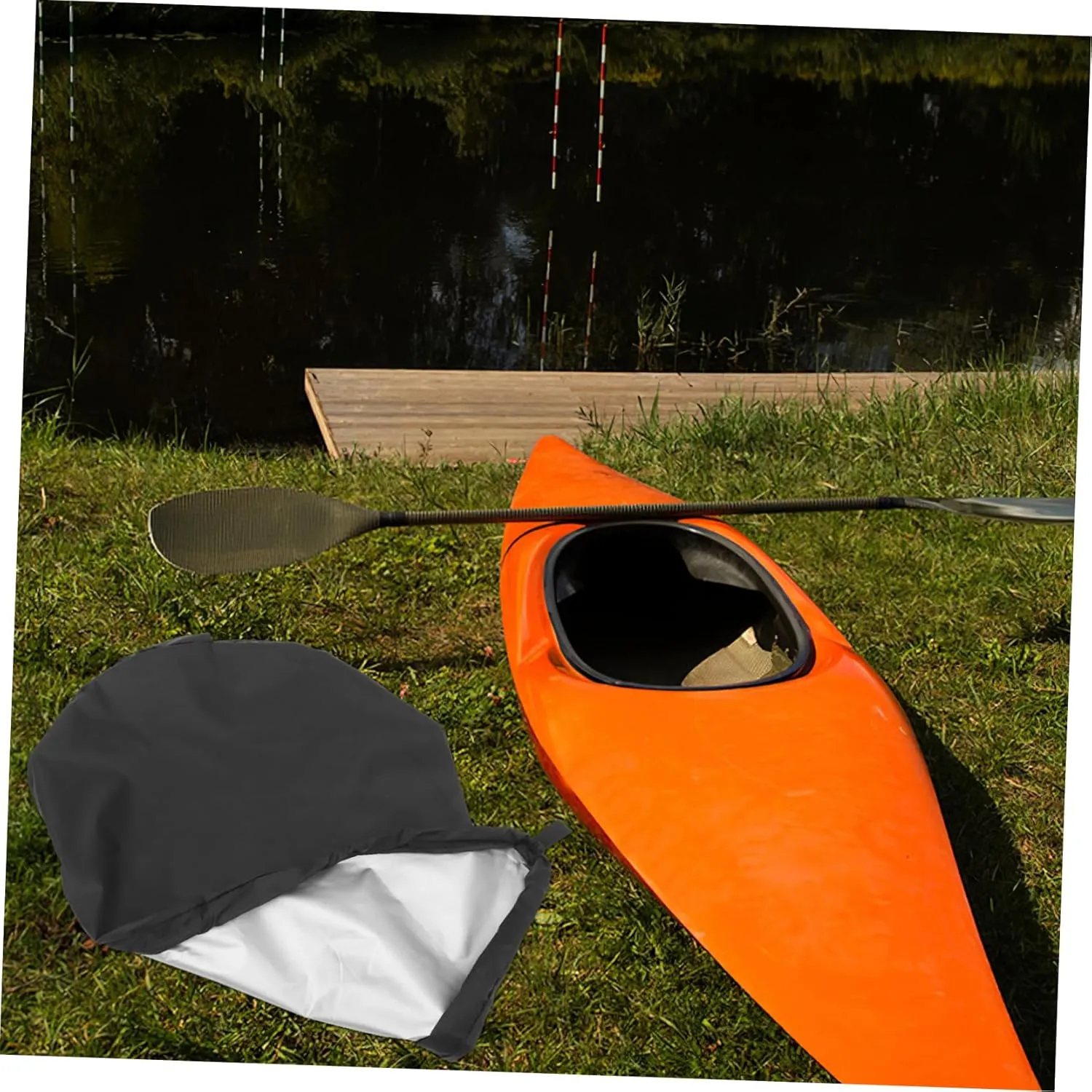 Garneck Banner Kayak Seat Protector Kayak Supplies Cover Black
