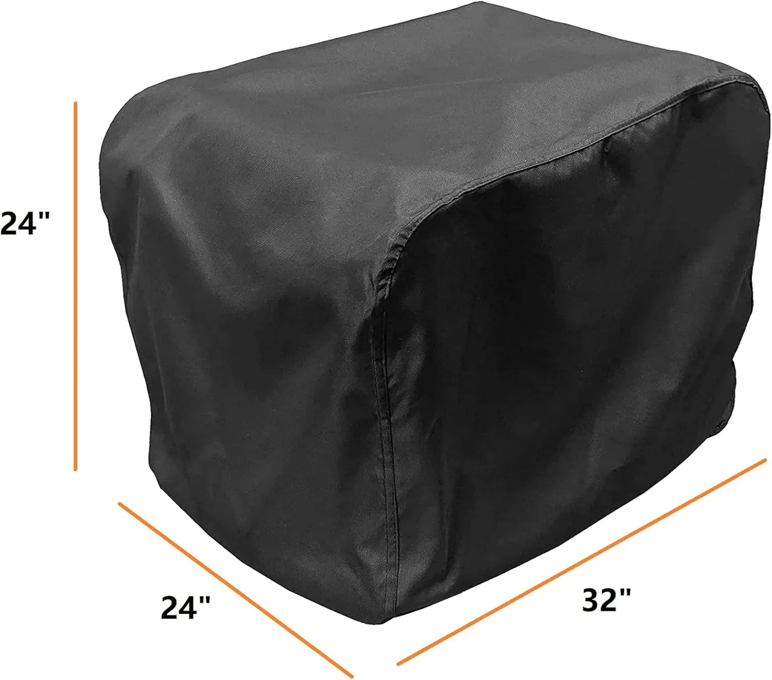 Generator Cover Waterproof, Heavy Duty Thicken 600D Polyester with Elastic Drawstring, Weather/UV Resistant Generator Cover for Universal Portable Generators 5000-10000 Watt (32''L x 24''W x 24''H)