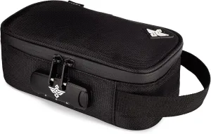 Genesis Storage Travel Case with Combination Lock Water Resistant Organizer Bag   Bonus Gifts (Black)