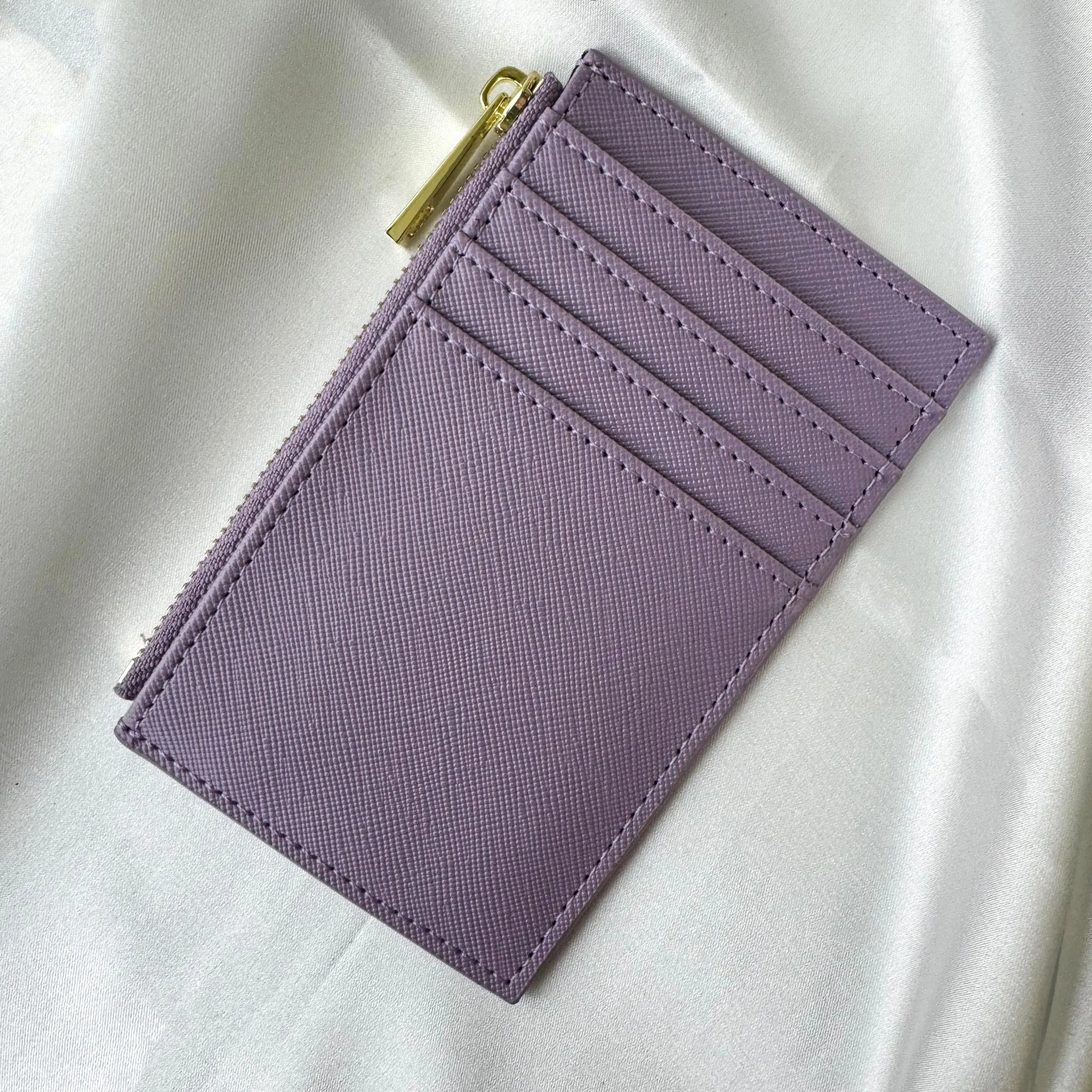 Genuine Saffiano Leather Card Holder   Wallet