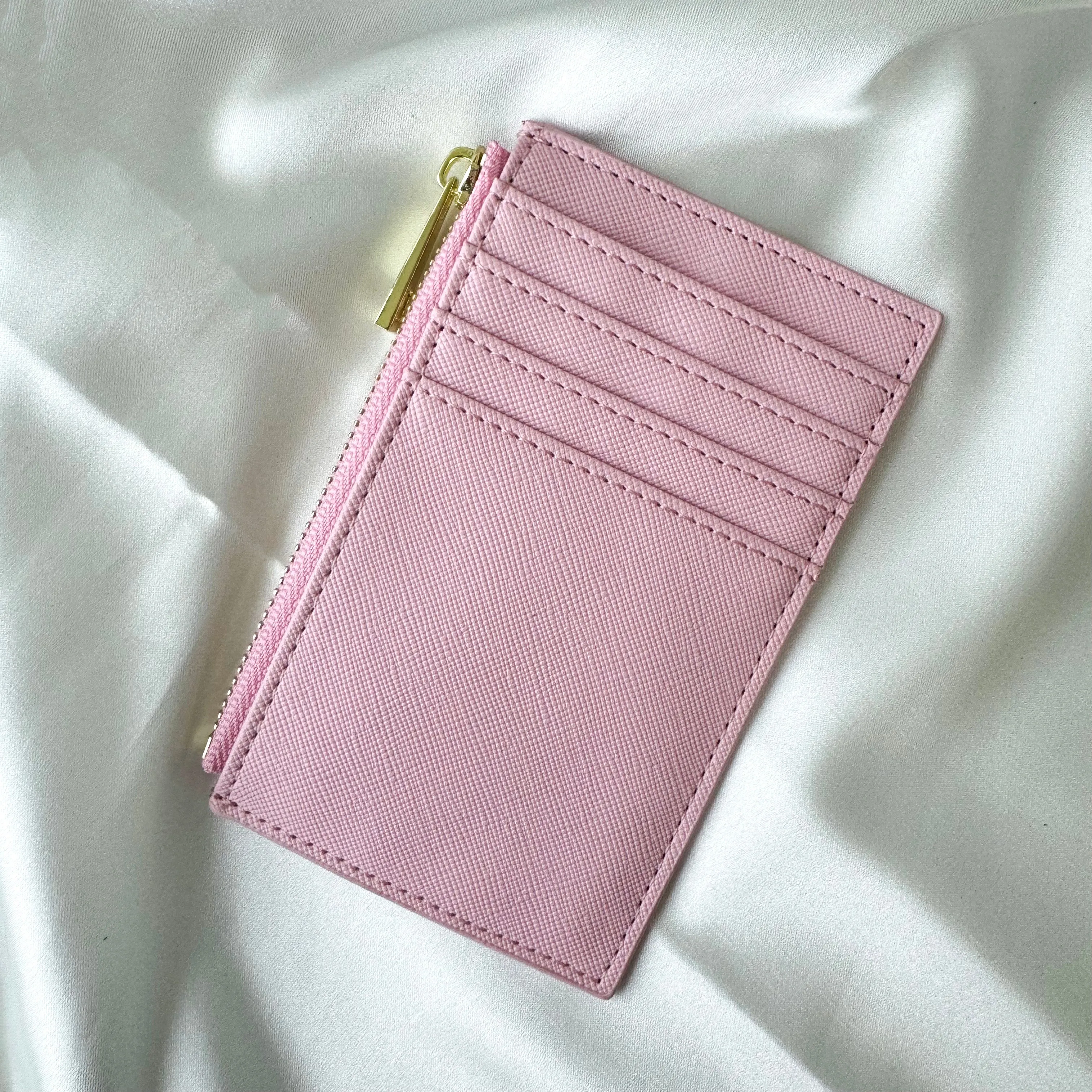 Genuine Saffiano Leather Card Holder   Wallet