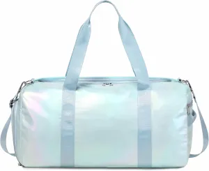 Girls Sports Duffel Bags Woman Travel Bag Overnight Duffle Bag Kids Sports Gym Bag With Shoe Compartment Wet Pocket (Matte Green)