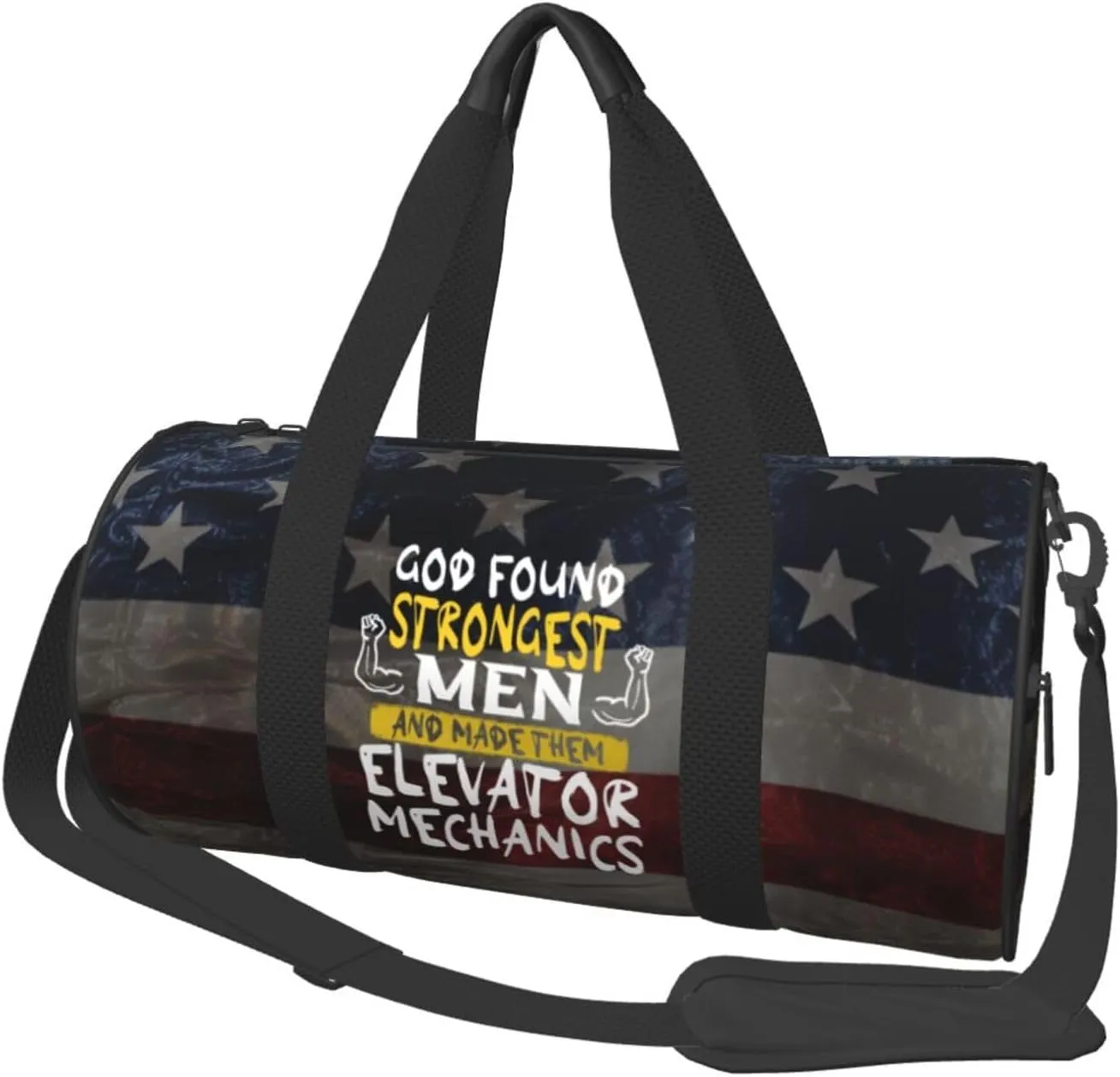 God Took The Strongest Men And Created Elevator Mechanics Duffel Bag Gym Bag Travel Sports Tote Large Foldable Beach Swim Yoga2