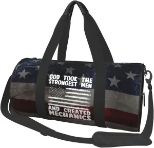 God Took The Strongest Men And Created Elevator Mechanics Duffel Bag Gym Bag Travel Sports Tote Large Foldable Beach Swim Yoga7