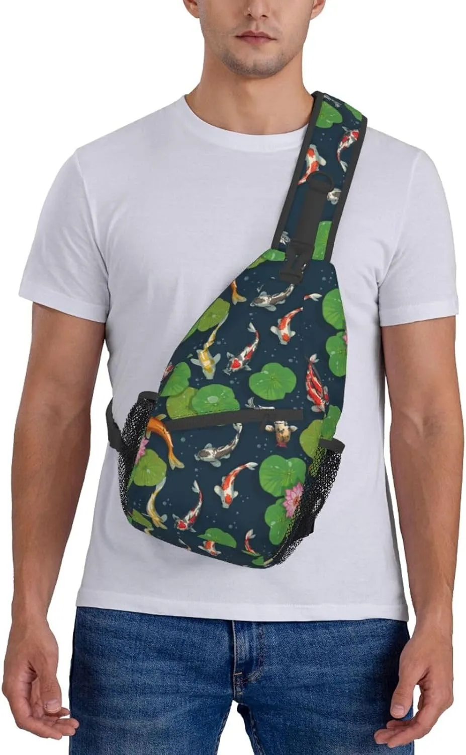 Goldfish Crossbody Bag Fish Shoulder Bag Backpack Cute Sling Bag Funny Chest Casual Daypack for Outdoor
