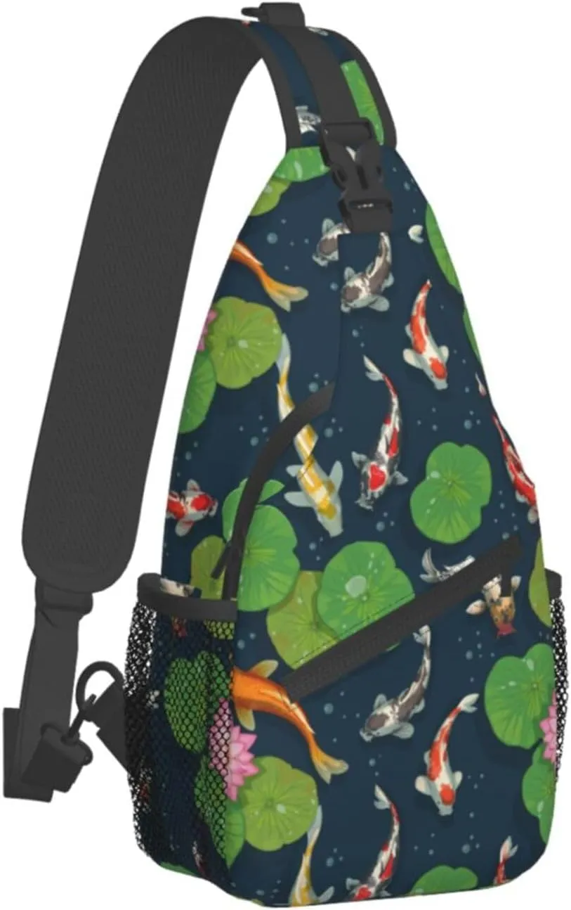 Goldfish Crossbody Bag Fish Shoulder Bag Backpack Cute Sling Bag Funny Chest Casual Daypack for Outdoor