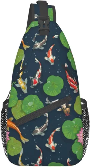 Goldfish Crossbody Bag Fish Shoulder Bag Backpack Cute Sling Bag Funny Chest Casual Daypack for Outdoor