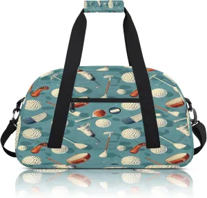 Golf Ball Sports Theme Small Gym Bag 18 inch Carry On Duffel Bag for Weekender Travel Sports Workout Yoga Gymnastics Dance Ballet