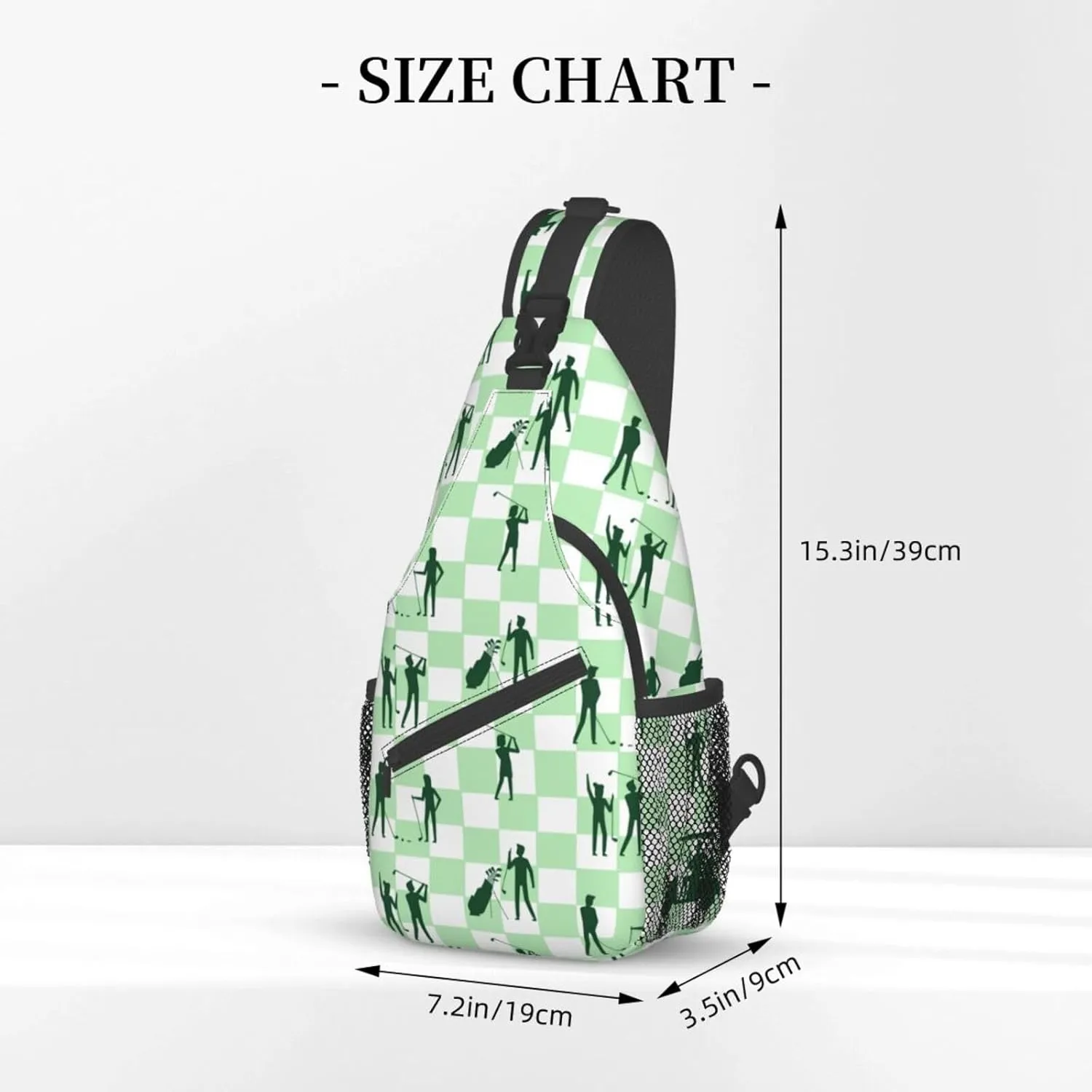 Golf Sport Crossbody Bag Golf Shoulder Bag Backpack Sport Sling Bag Chest Casual Daypack for Outdoor