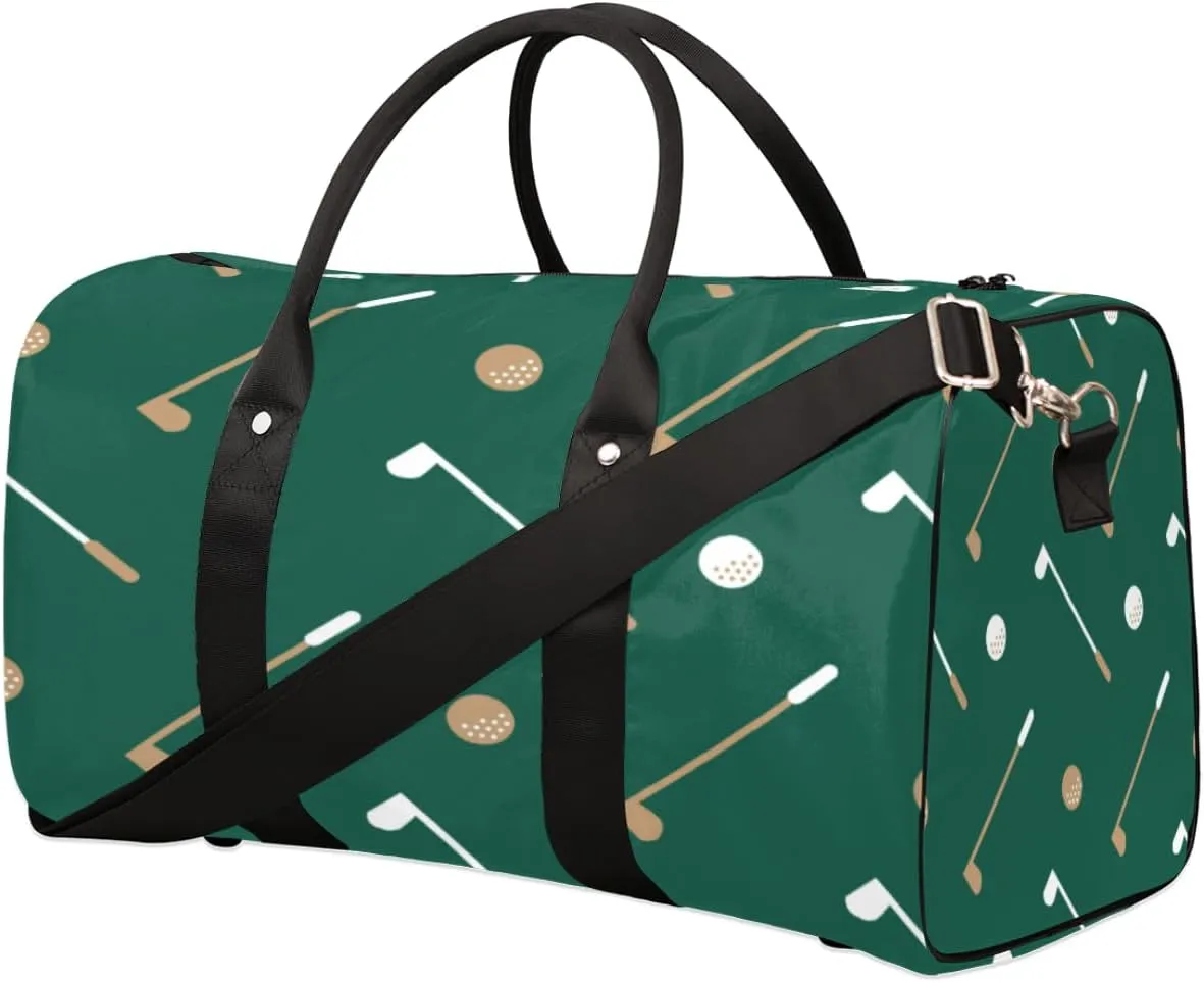 Golf Theme Travel Duffle Bag for Men Women Large Overnight Weekender Bag Lightweight Duffel Bag Sports Gym Bag Foldable Carry on Luggage Bag