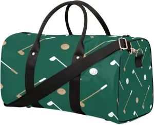 Golf Theme Travel Duffle Bag for Men Women Large Overnight Weekender Bag Lightweight Duffel Bag Sports Gym Bag Foldable Carry on Luggage Bag