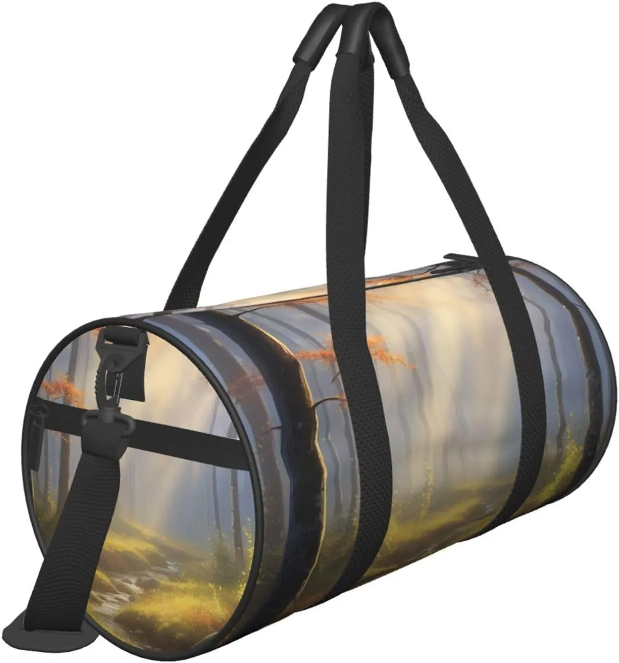 Gossamer Glow Printed Travel Bag,Round Personal Item Storage bag,Foldie Duffel Bag for Traveling Vacation,Fitness,Sports