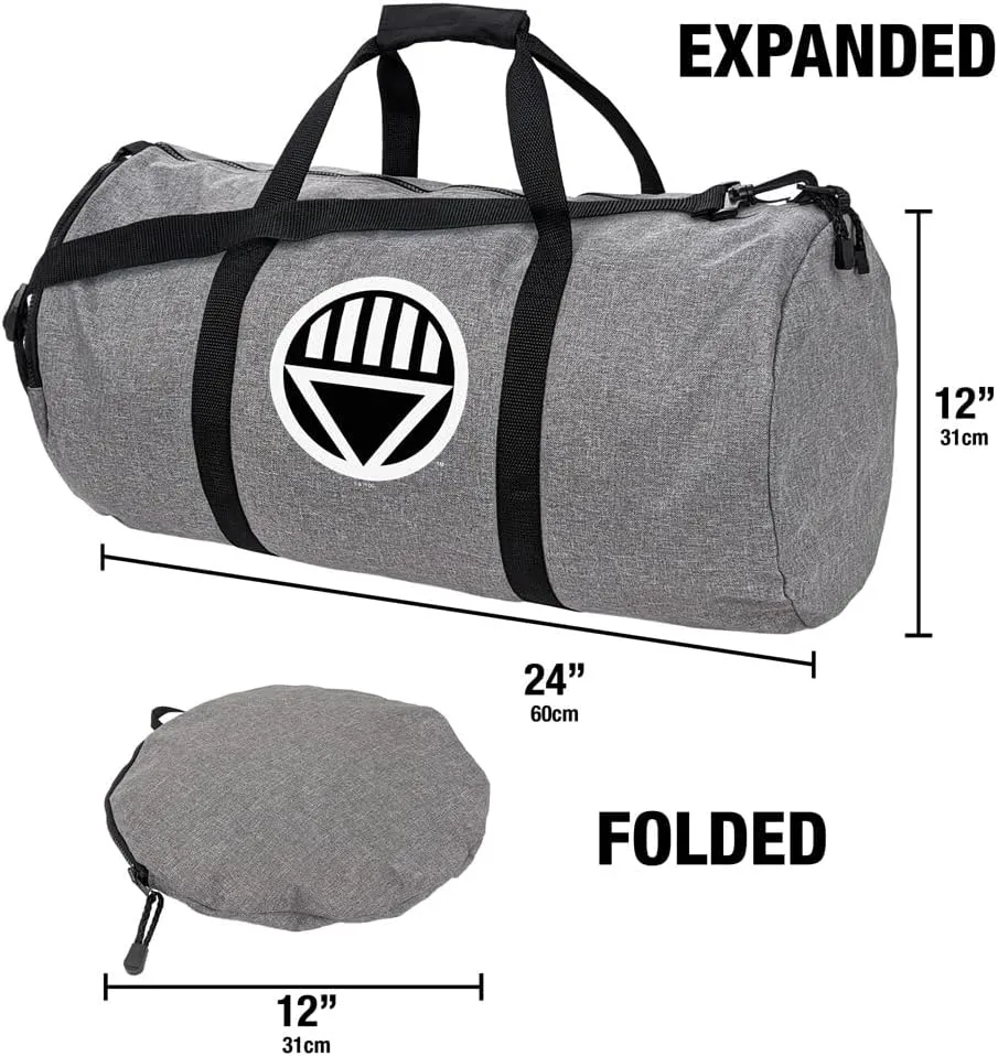 Green Lantern Core Blackest Night Black Lantern Logo Lightweight Duffel Bag for Sports and Gym Packable for Travel