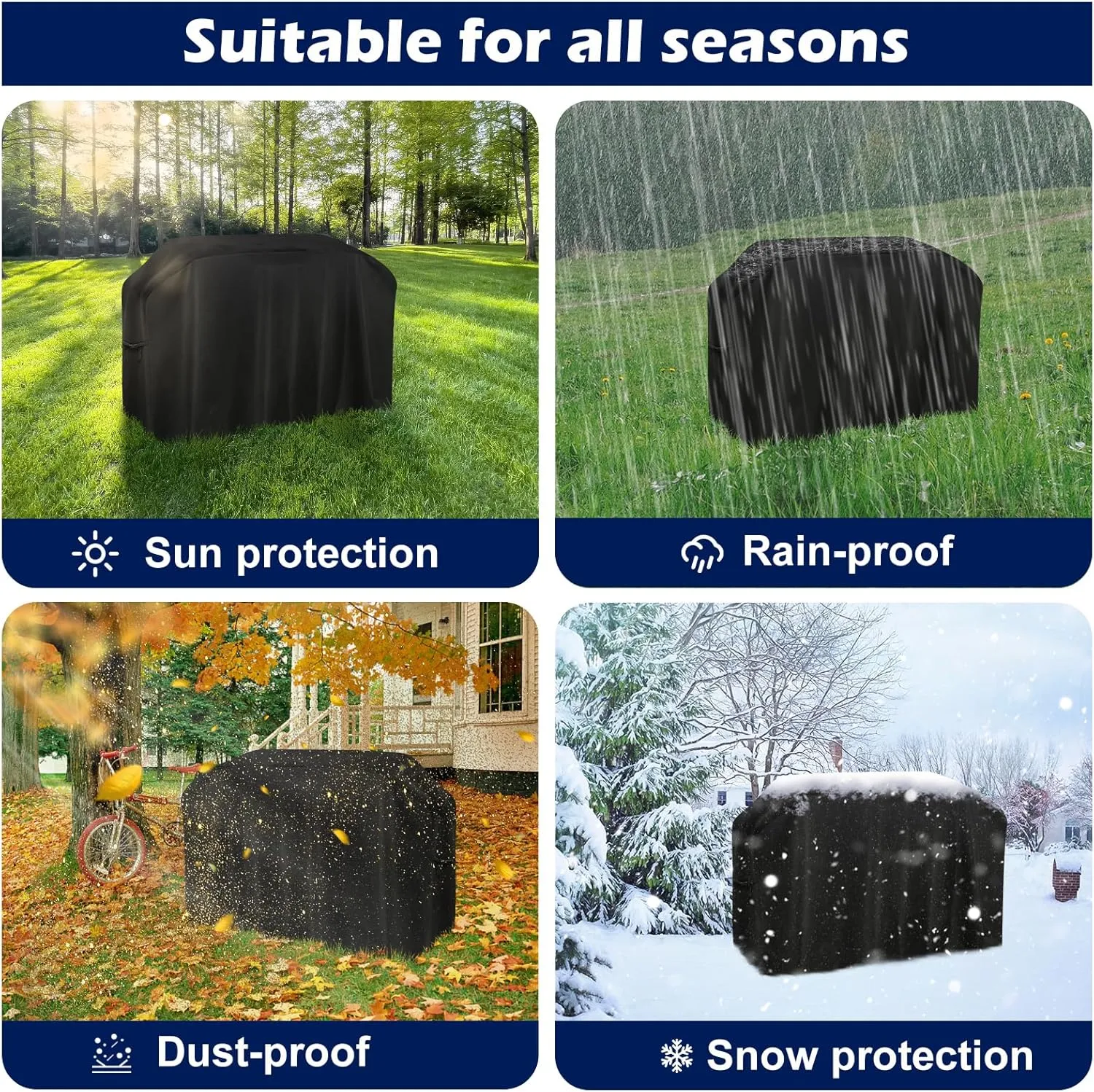 Griddle Cover for Blackstone 28 Inch Griddle Cooking Station with Hood, for Blackstone 1883, 1924 and More, Waterproof Oxford Grill Cover - Only Cover