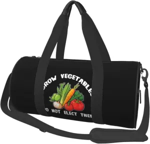 Grow Vegetables Do Not Elect Them Duffel Bag Gym Bag Travel Sports Tote Large Foldable Beach Swim Yoga0