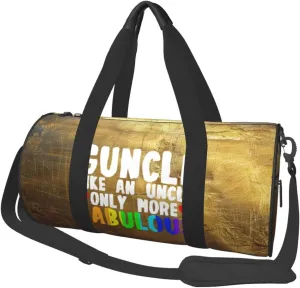 Guncle Like An Uncle Only More Fabulous Gay Pride Duffel Bag Gym Bag Travel Sports Tote Large Foldable Swim Beach Yoga1