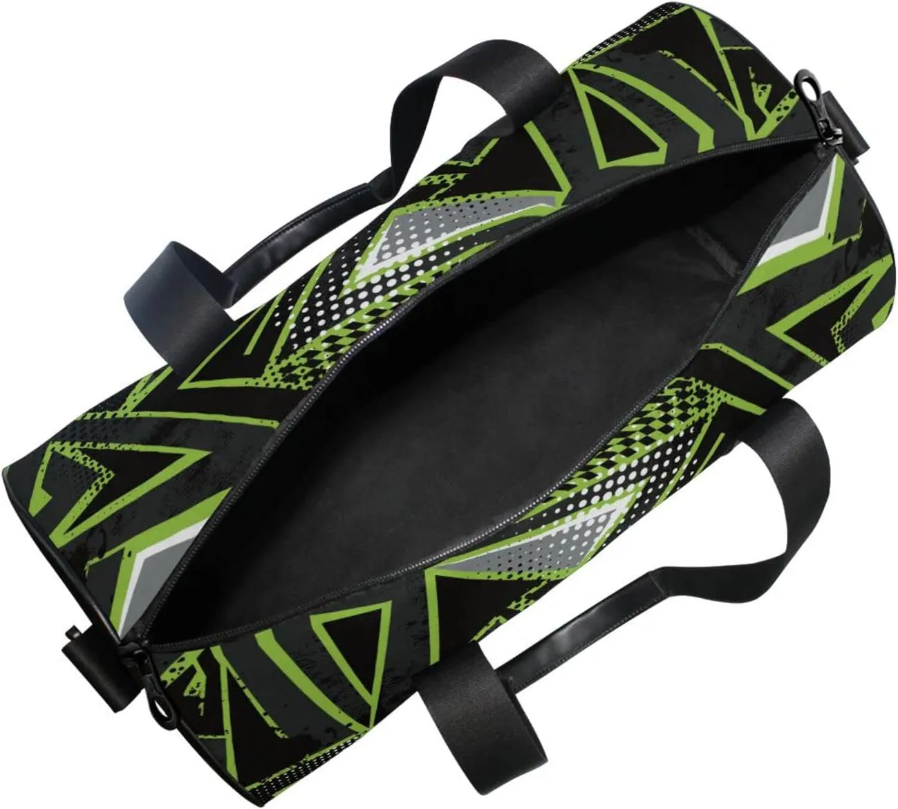 Gym Bag for Women and Men Small Duffel Bag for Sports Travel Weekender Overnight Vacation Beach Lightweight Carry on Bag for Boys Girls Abstract Black and Green
