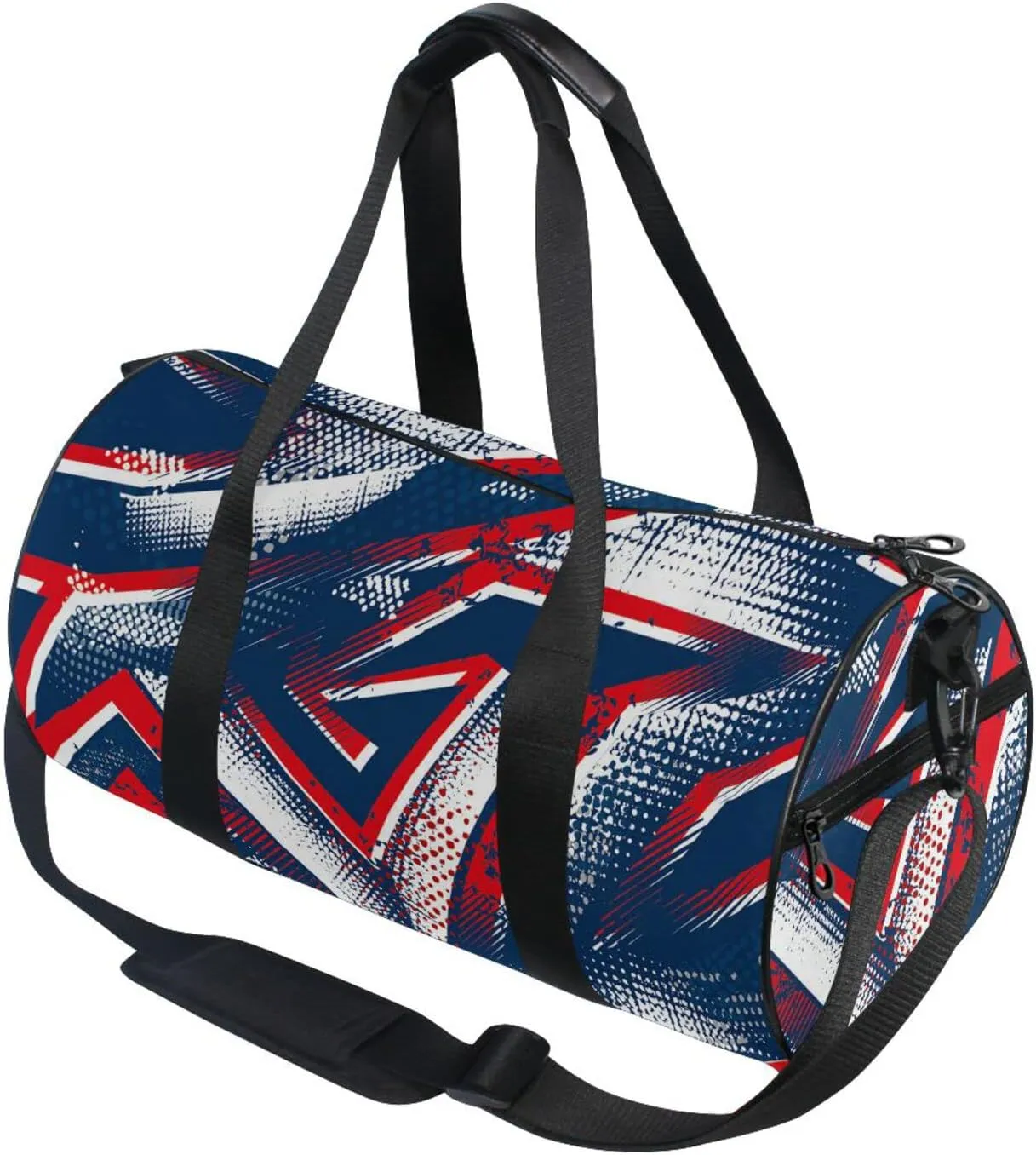Gym Bag for Women and Men Small Duffel Bag for Sports Travel Weekender Overnight Vacation Beach Lightweight Carry on Bag for Boys Girls Abstract Blue and Red