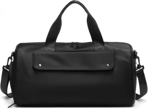Gym Bag Small,Small Sports Travel Duffle Bag for Men Women,Cordura Workout Bag with Trolley Sleeve for Travel,Sports,Fitness,Training,Yoga,Hospital,Black