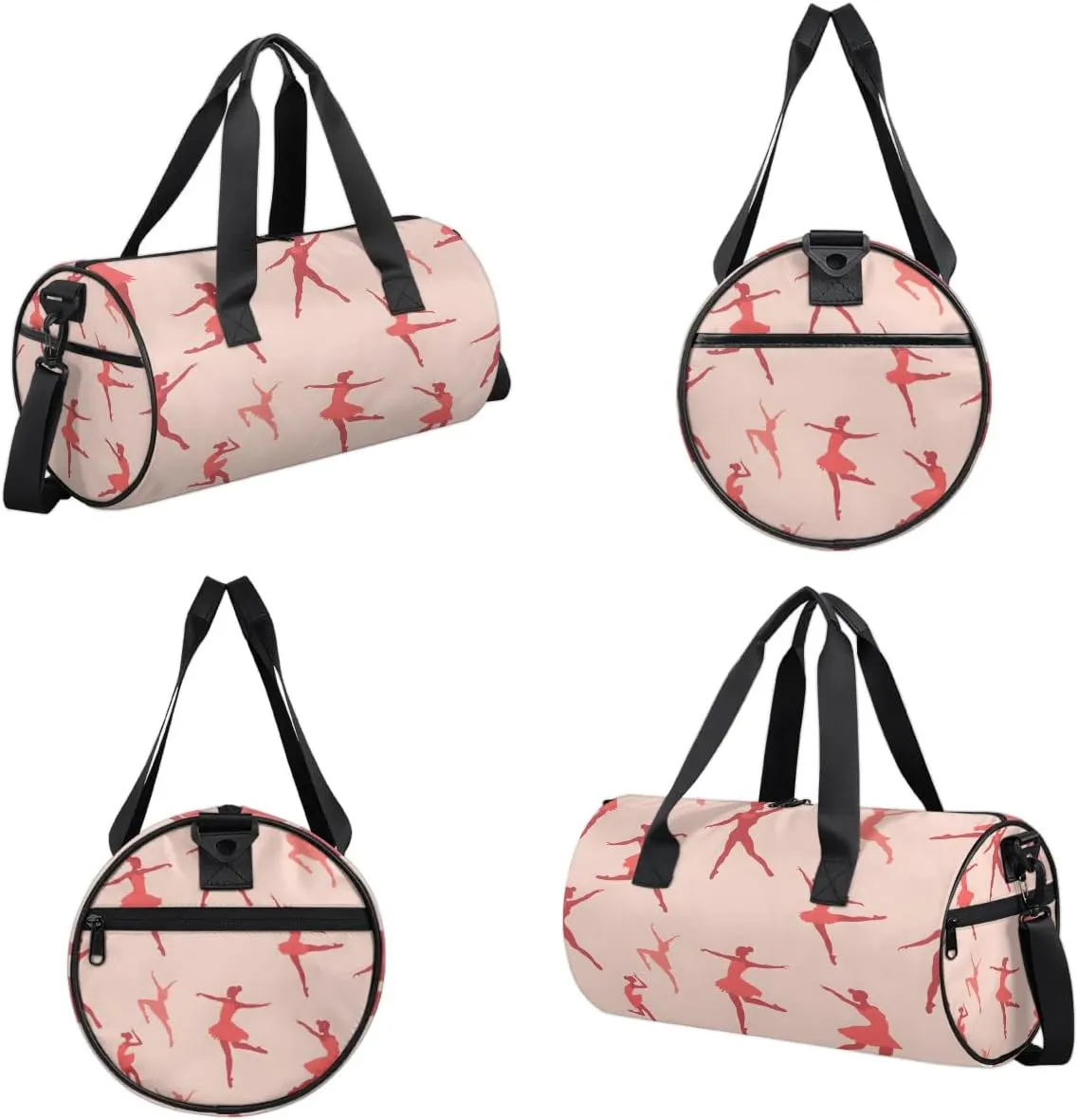 Gym Bags for Men Women Ballet Print Sports Duffel Bags Carry On Travel Duffle Bag with Detachable Adjustable Shoulder Strap Overnight Weekender Bag