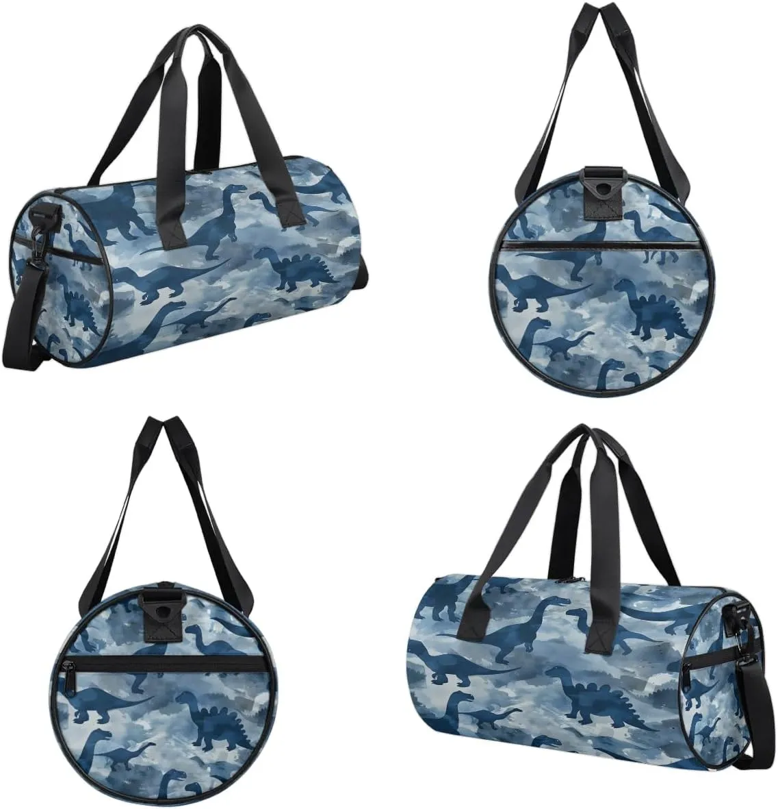 Gym Bags for Men Women Dinosaurs Printed Sports Duffel Bags Carry On Travel Duffle Bag with Detachable Adjustable Shoulder Strap Overnight Weekender Bag