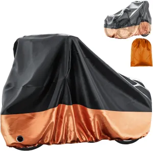 H&ZT Bike Cover For Adult Tricycle, Outdoor Waterproof Cover for 2 bikes or 1 Tricycle or 1 Motorcycle, Storable Portable Lightweight Waterproof and UV resistant with carry bag