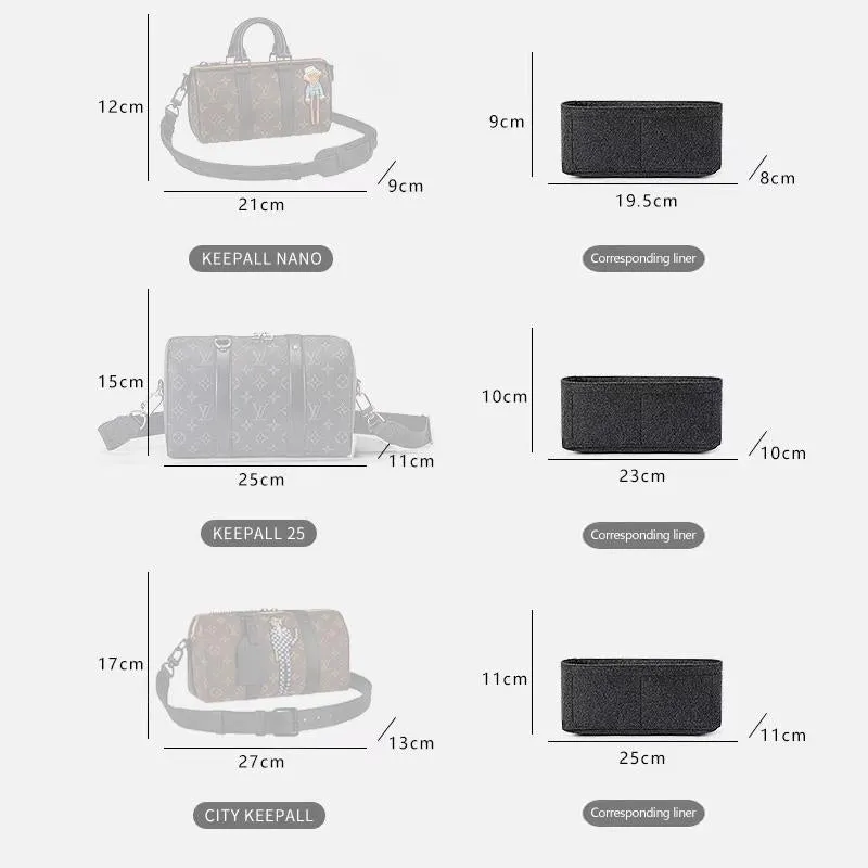 Handbag Organizer for LV Keepall Bag | Designer Purse Insert | Round Bag Storage | Bag Liner | Bag Insert Organizer | Louis Vuitton Organizer | Bag Organizer | Luxury bag