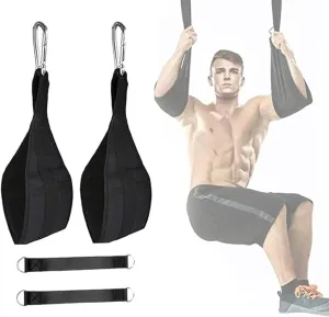 Hanging Ab Straps, for Abdominal Muscle Building, Rip Resistant and Padded Arm Support for Ab Workout, Ab Sling Straps for Knee and Leg Raises, Pull Up Straps for Men and Women