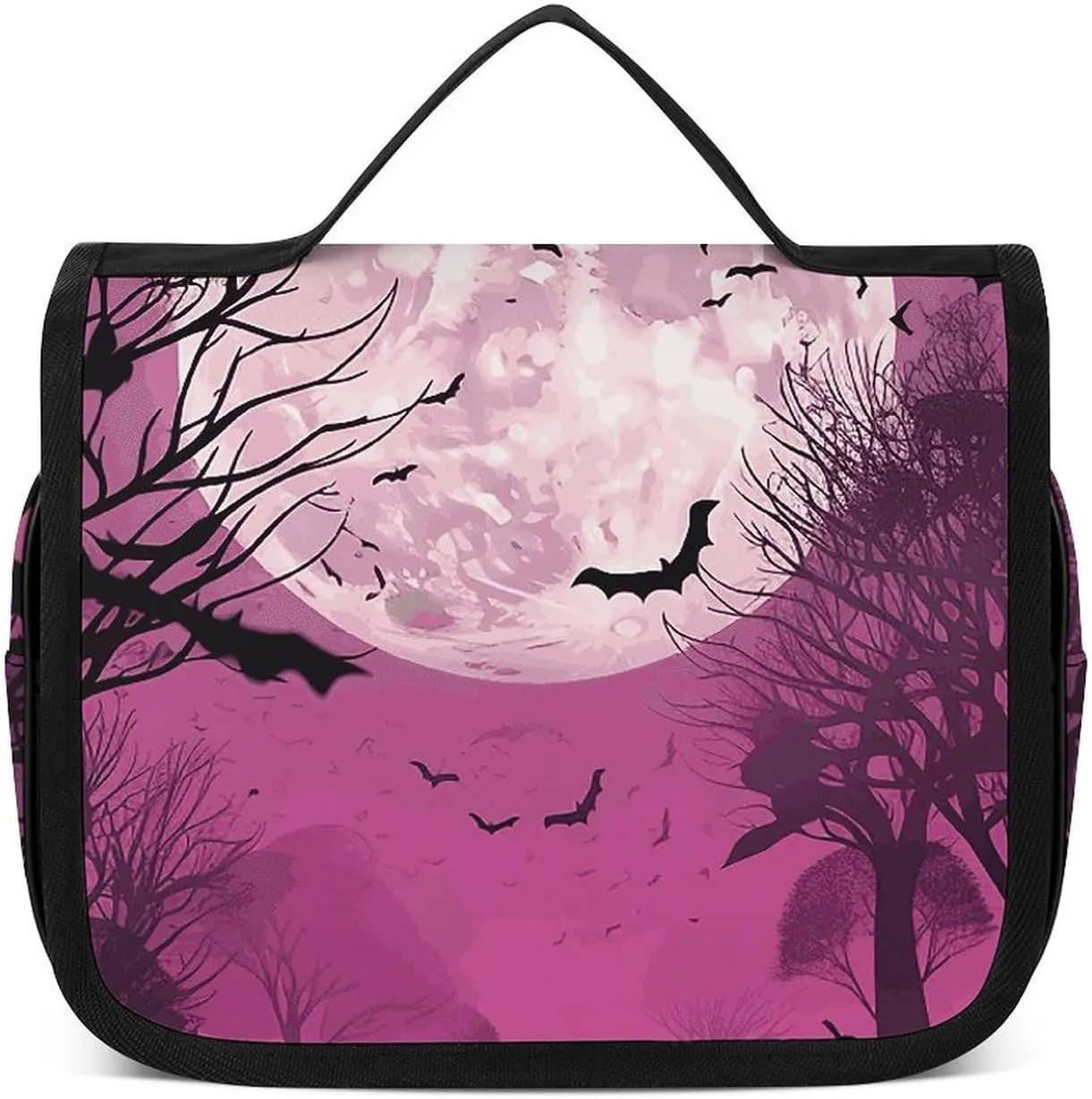 Hanging Toiletry Bag for Women Men Portable Waterproof Makeup Bag Organizer Purple Moon Travel Toiletry Bag